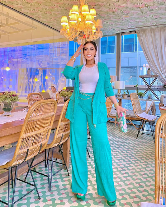 Green suit