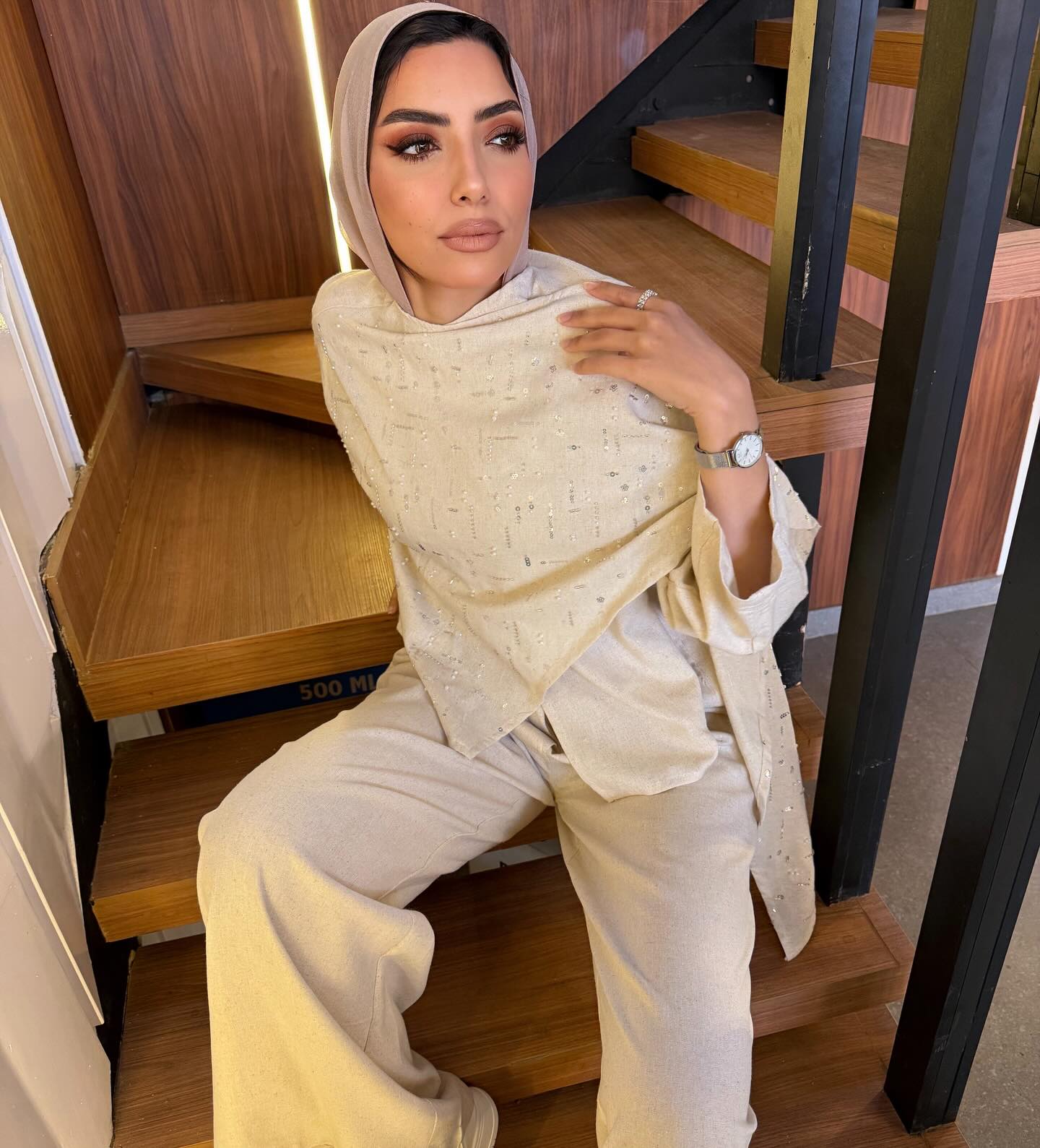 Beige suit