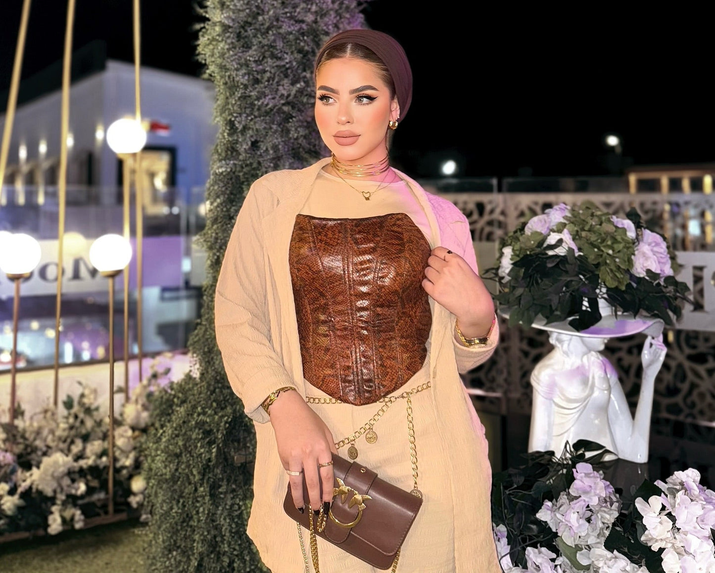 Beige suit