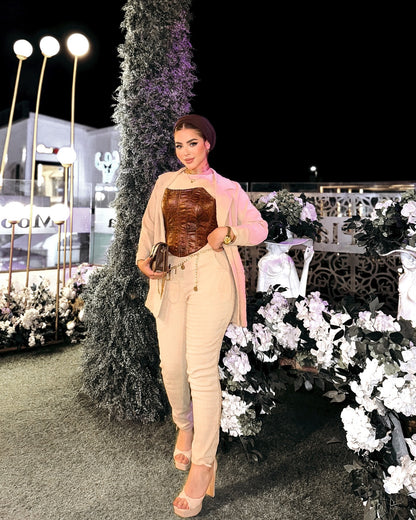 Beige suit