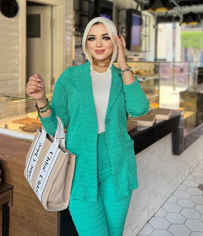 Green suit