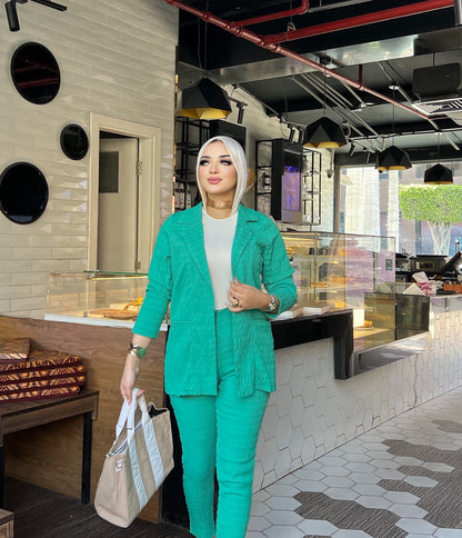 Green suit