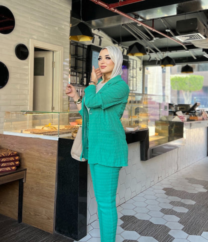 Green suit