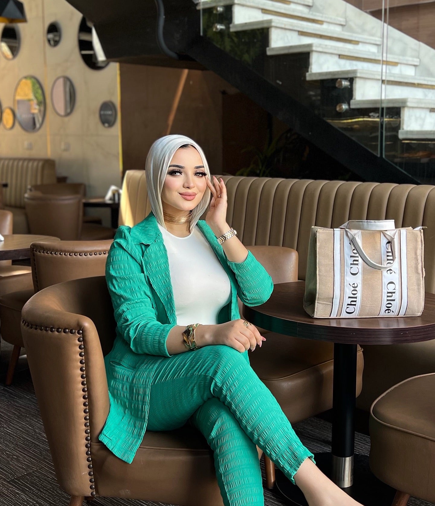 Green suit