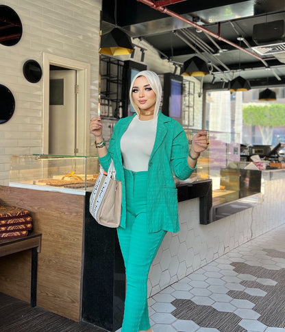 Green suit