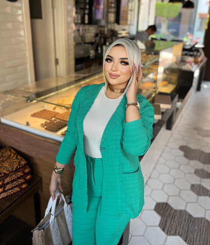 Green suit