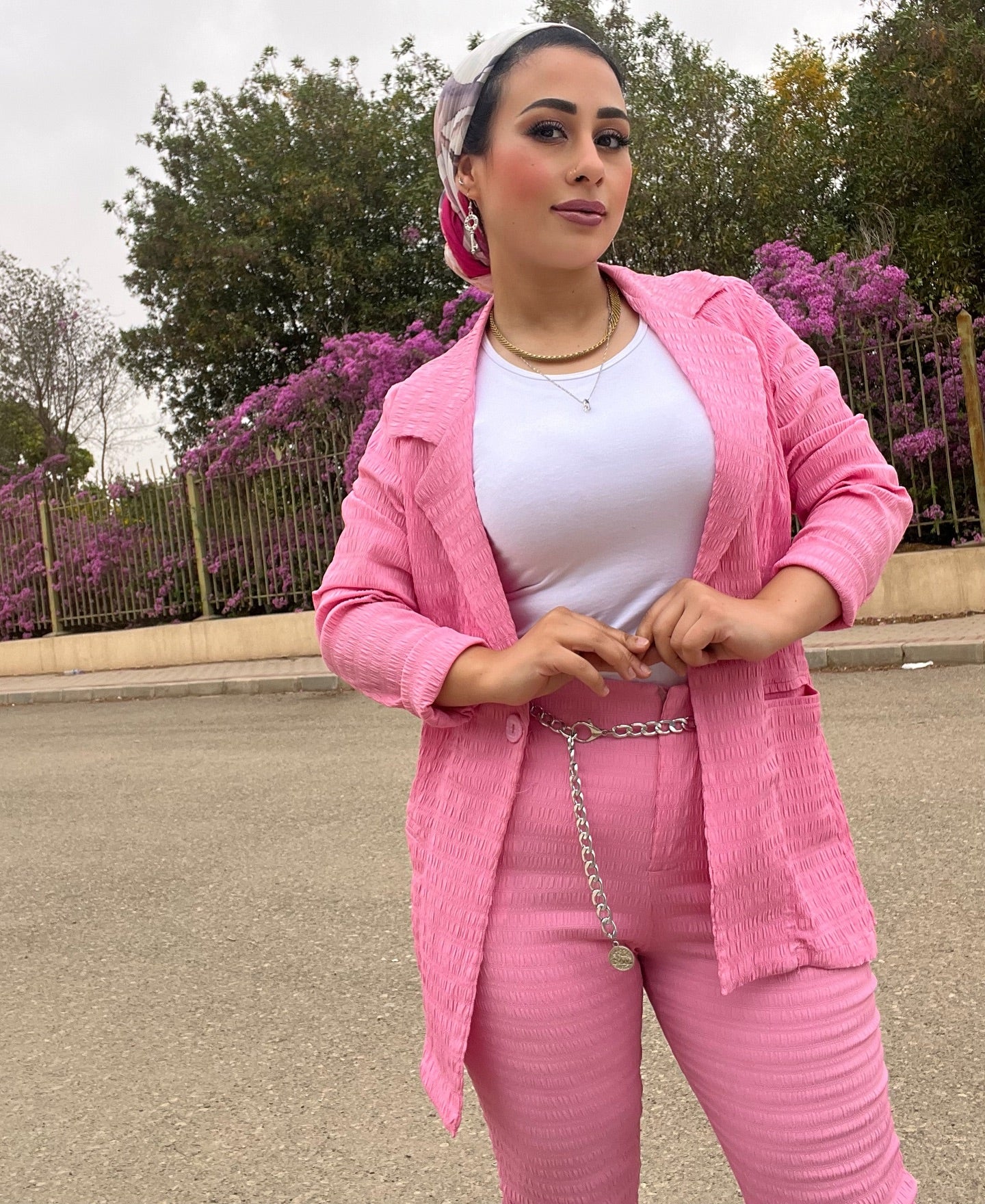 Pink suit