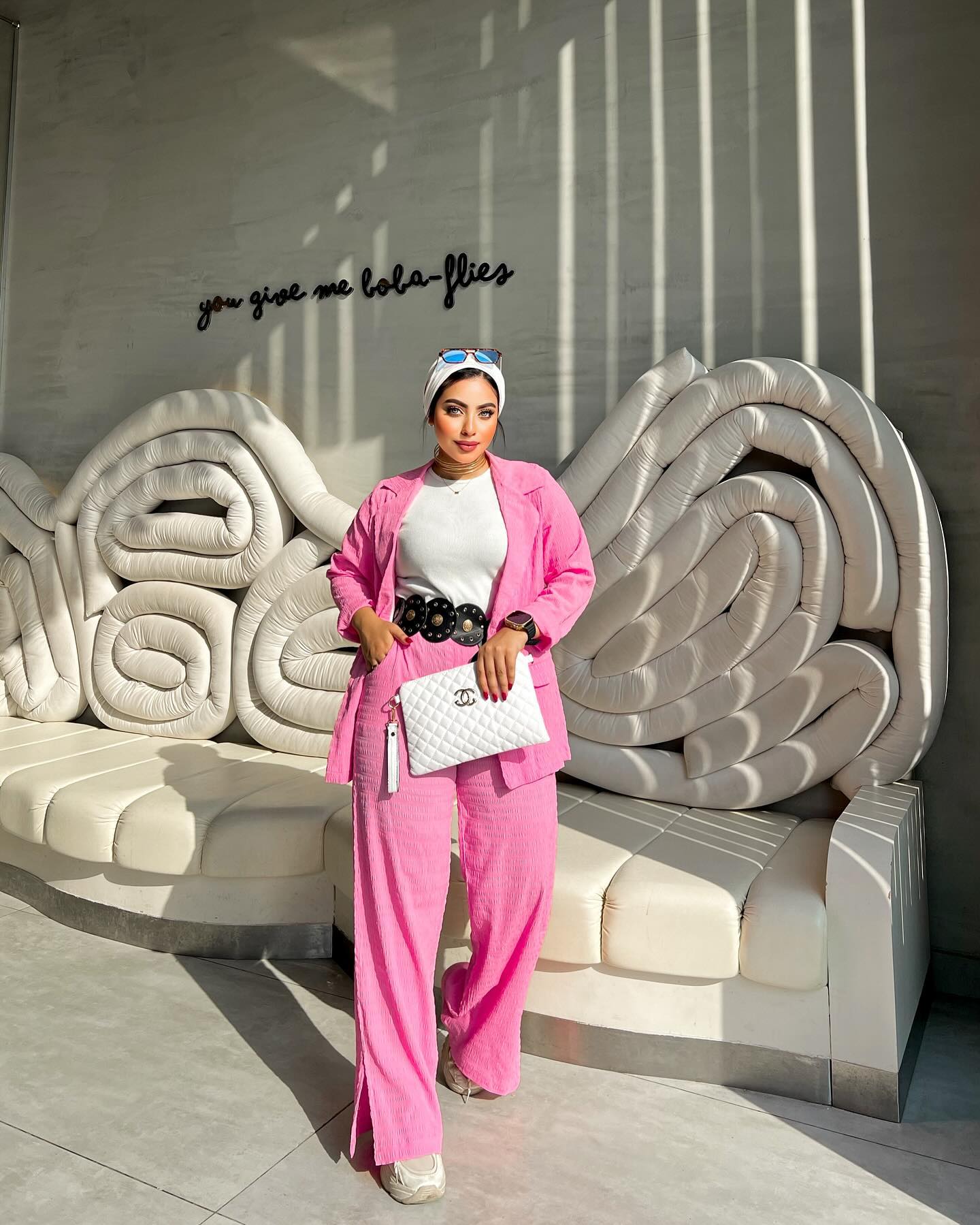 Pink suit