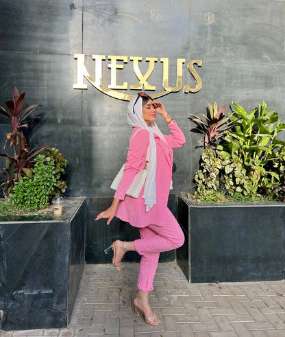 Pink suit
