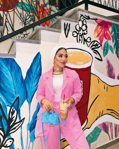 Pink suit