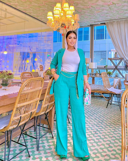 Green suit