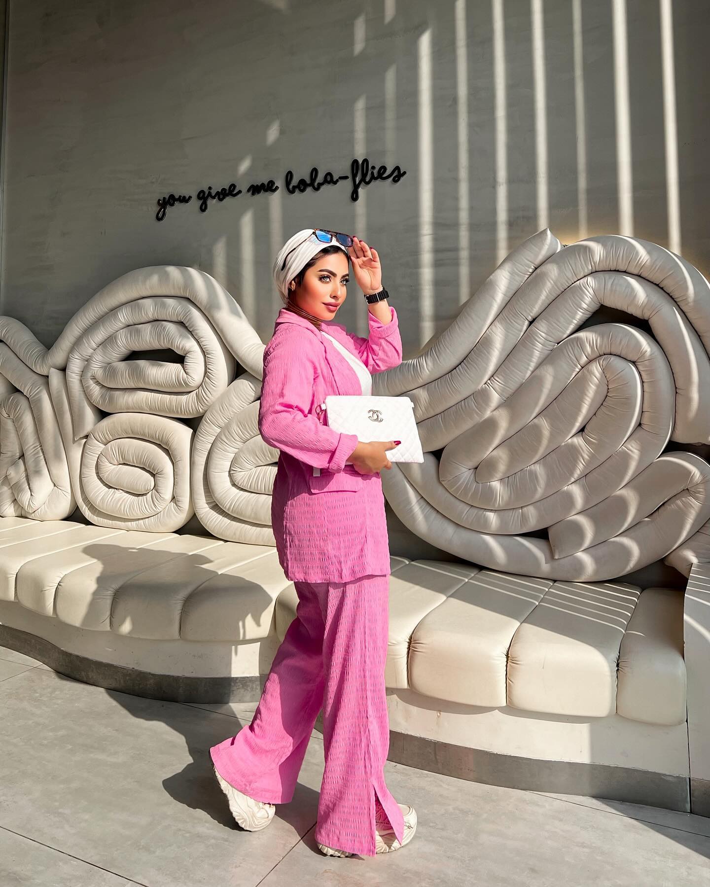 Pink suit