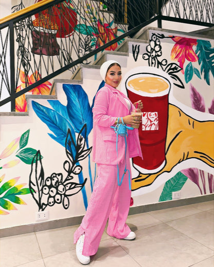 Pink suit