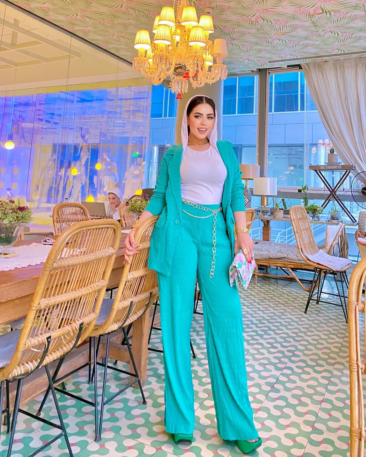 Green suit