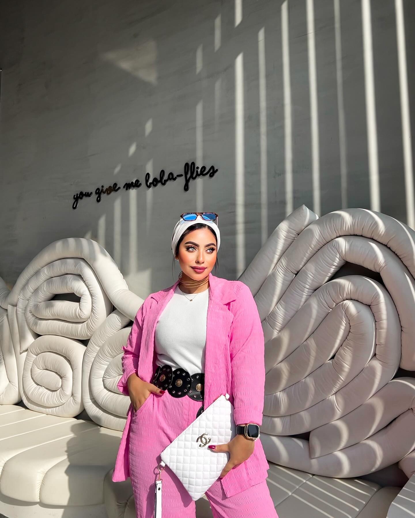 Pink suit