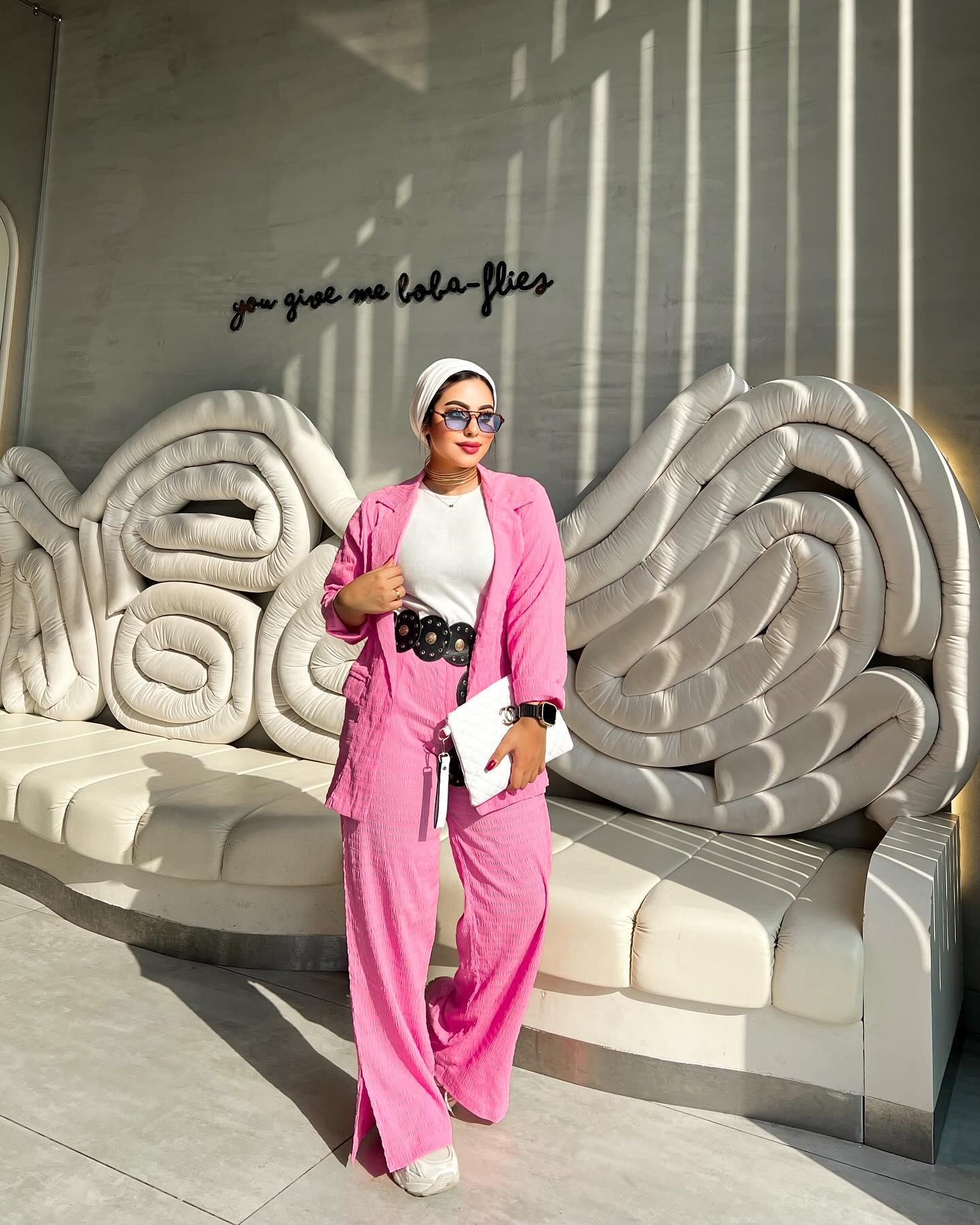 Pink suit