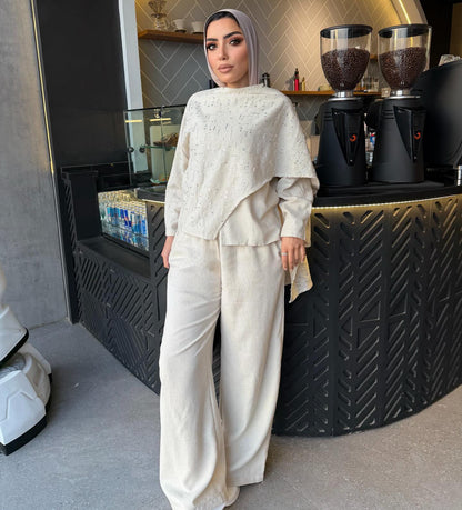 Beige suit