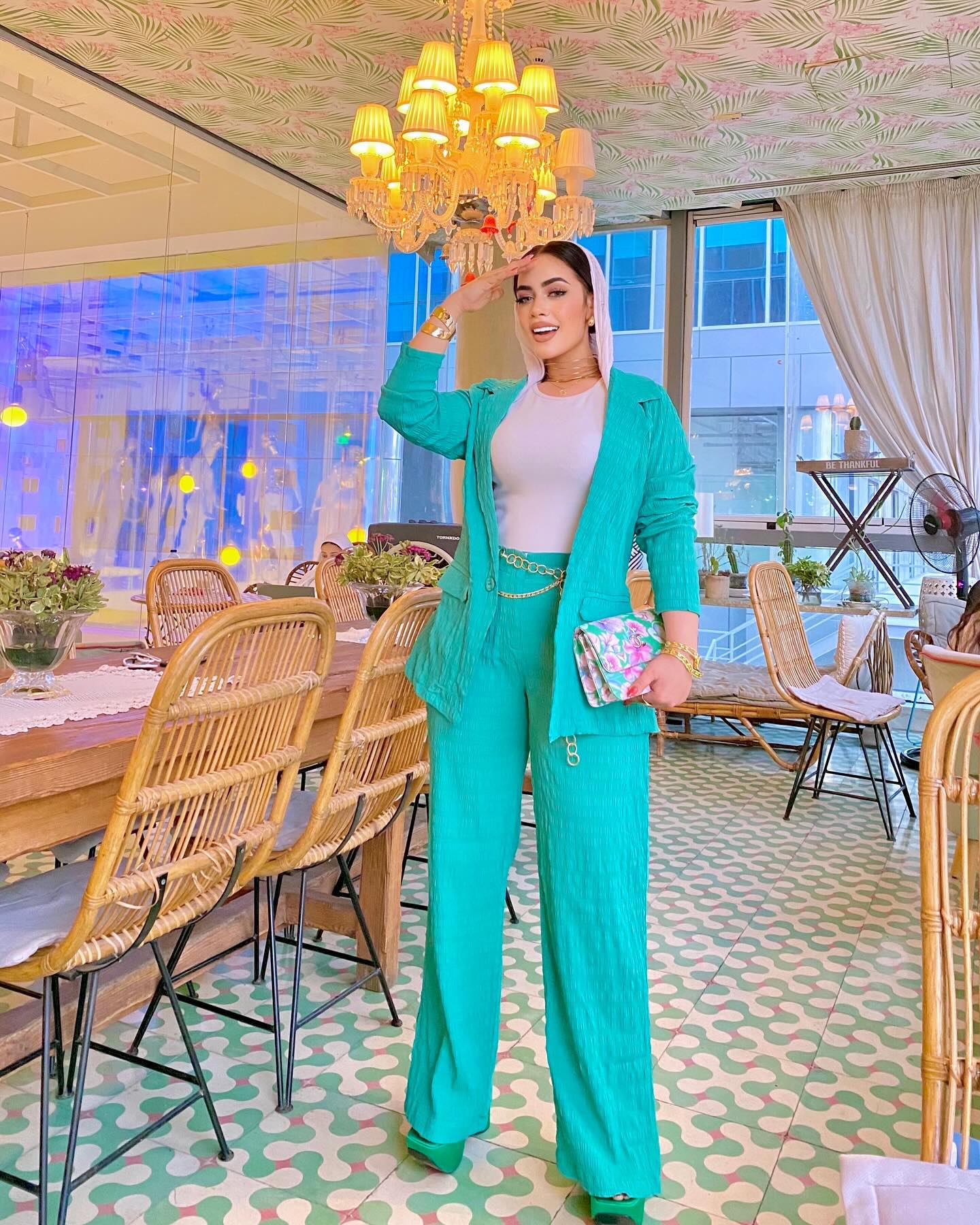 Green suit