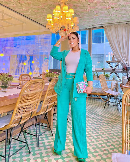 Green suit