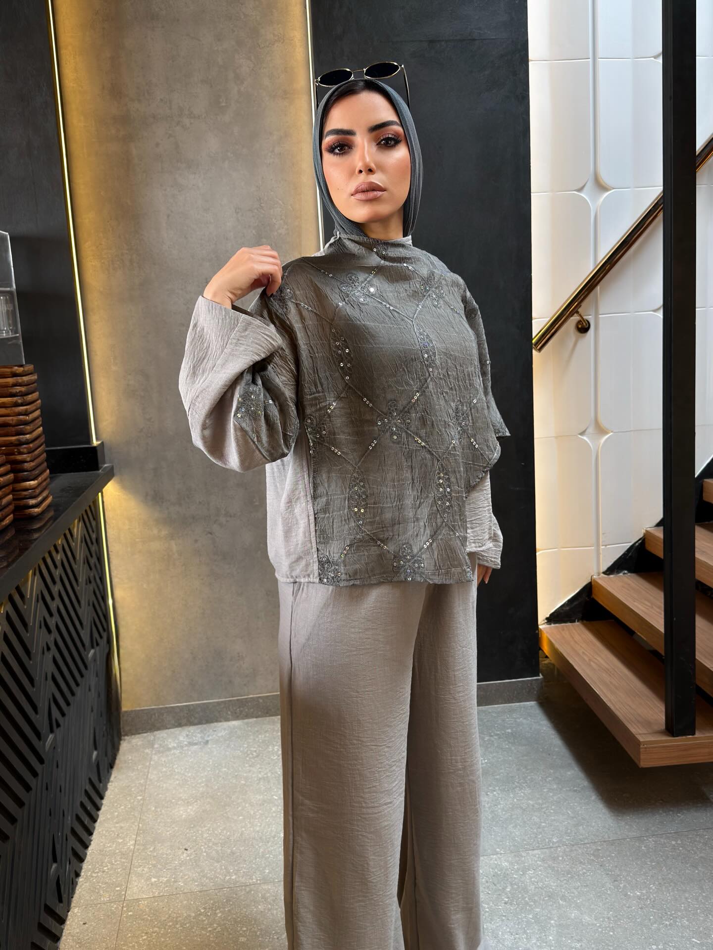 Gray suit